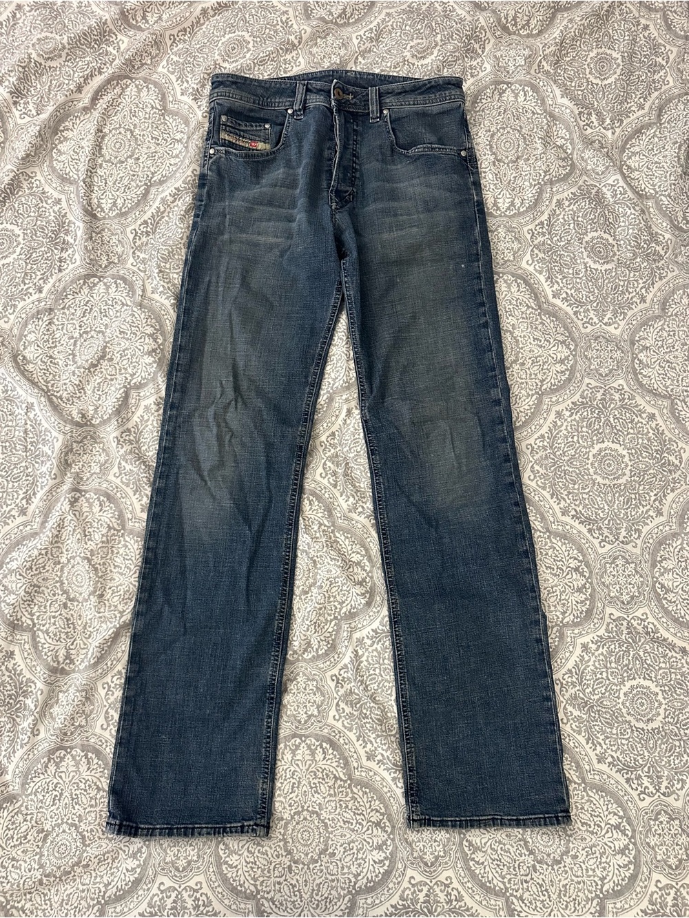 Diesel Men's Straight Jeans in Dark Blue